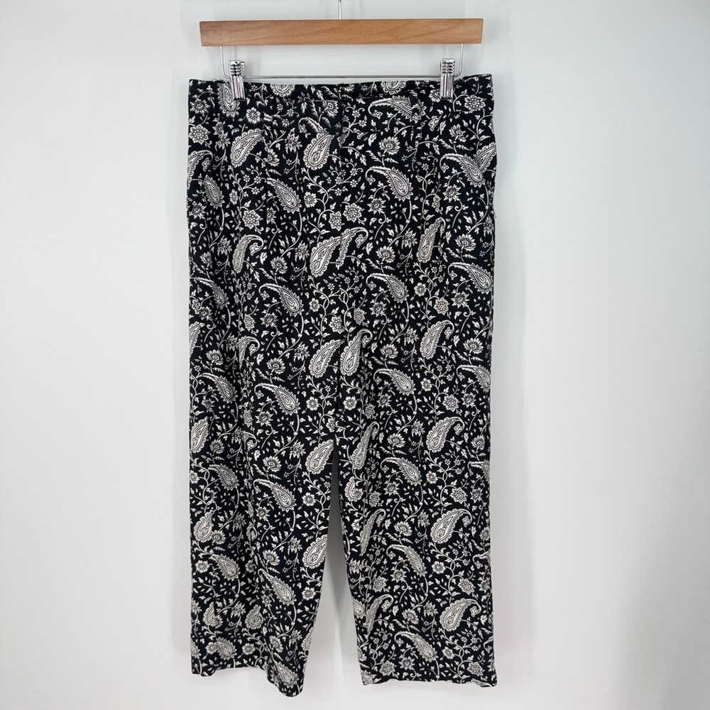 Cleobella Paisley Print Wide Straight Leg Mid Rise Pants
